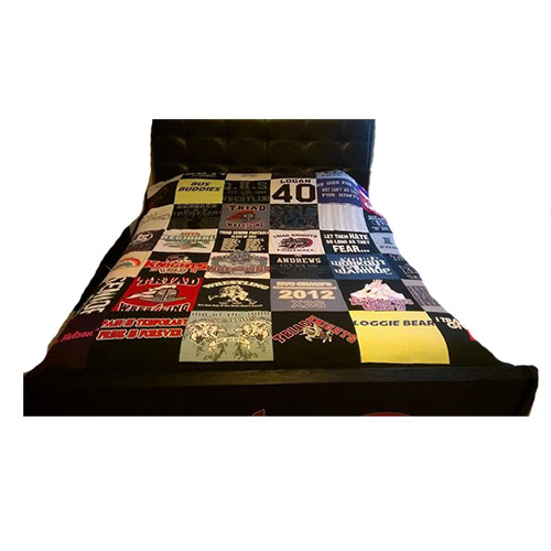 T-shirt blanket bed spread